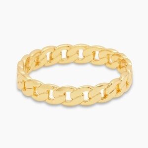 Gorjana‎ New Size 5 Wilder Chainlink Ring 18k Gold Plated Brass